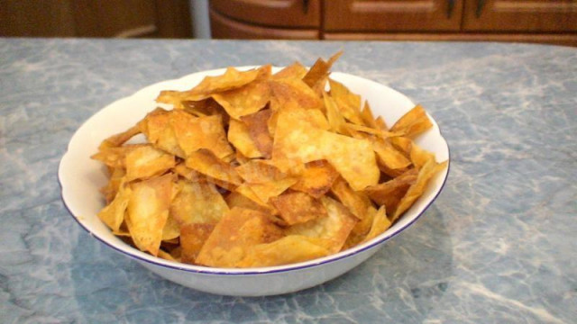 Лавашные чипсы в духовке