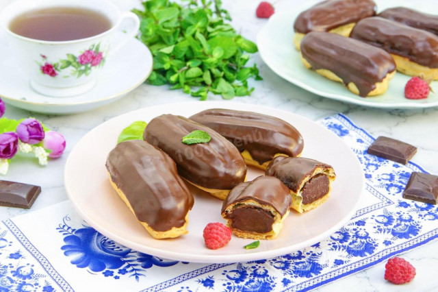 Шоколадные эклеры Шоколадные эклеры