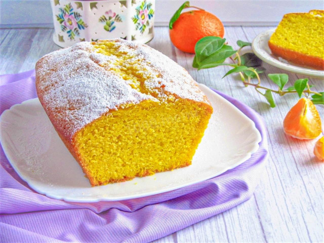 Мандариновый кекс с мандариновой цедрой Мандариновый кекс с мандариновой цедрой