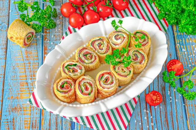 Рулетики из блинов с начинкой Рулетики из блинов с начинкой