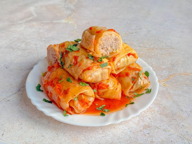 Голубцы на противне в духовке Голубцы на противне в духовке