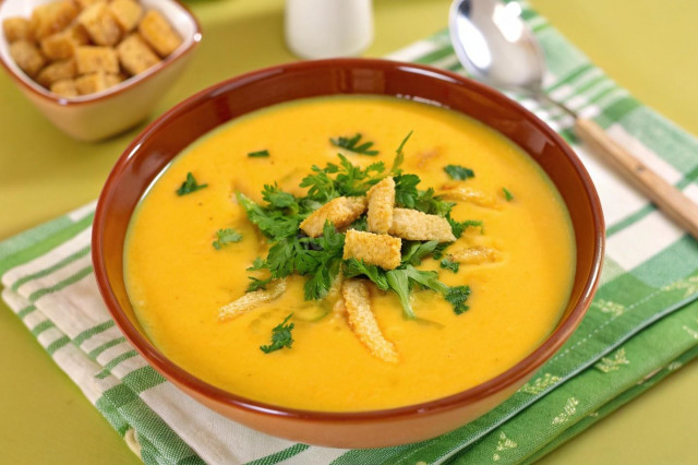 Морковный суп-пюре постный Морковный суп-пюре постный