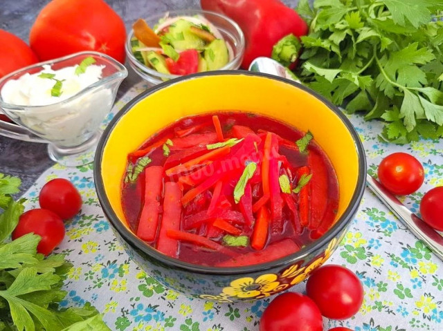 Горячий суп свекольник как в детском саду Горячий суп свекольник как в детском саду