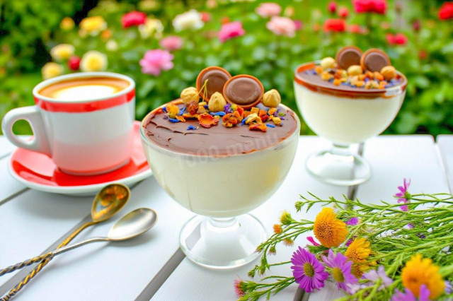 Десерт Птичье молоко из сметаны с желатином Десерт Птичье молоко из сметаны с желатином