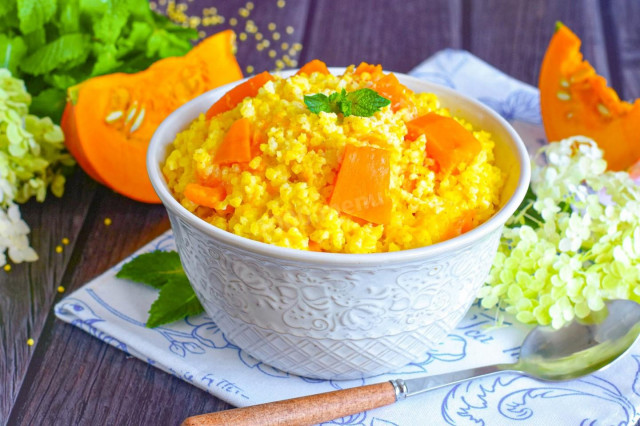 Пшенная каша с тыквой на молоке Пшенная каша с тыквой на молоке