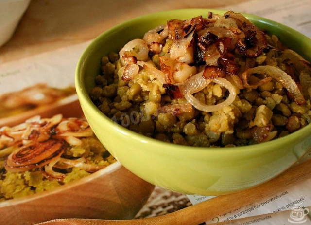 Горох с жареным луком Горох с жареным луком