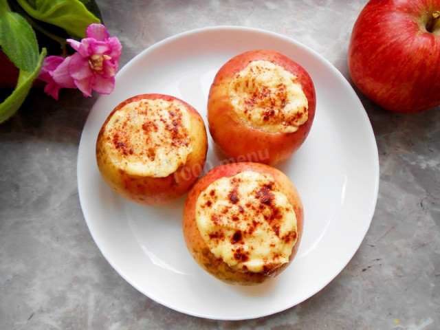 Запеченные яблоки с творогом в мультиварке Запеченные яблоки с творогом в мультиварке