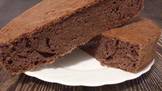 Простой шоколадный бисквит с какао порошком