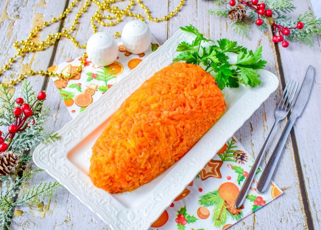 Салат Морковка с тунцом