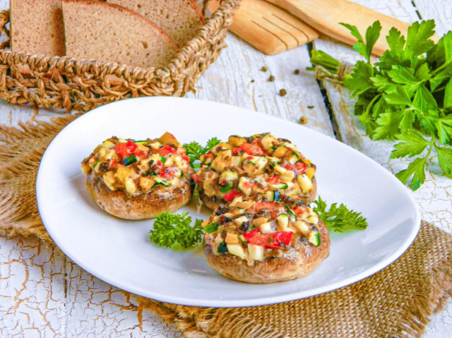 Шампиньоны запеченные в духовке с сыром и чесноком целиком Шампиньоны запеченные в духовке с сыром и чесноком целиком