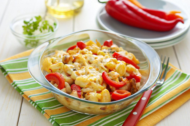 Куриная грудка в духовке с картошкой и сыром Куриная грудка в духовке с картошкой и сыром