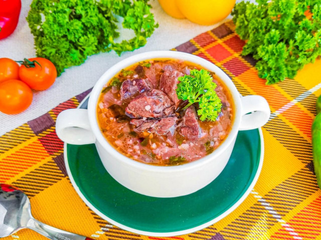 Суп харчо из говядины с рисом Суп харчо из говядины с рисом