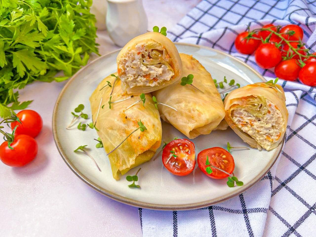 Нежные голубцы с курицей и капустой Нежные голубцы с курицей и капустой