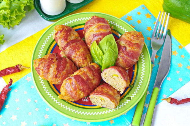 Сочные и ароматные котлеты в беконе Сочные и ароматные котлеты в беконе