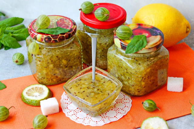 Крыжовник с лимоном на зиму без варки Крыжовник с лимоном на зиму без варки