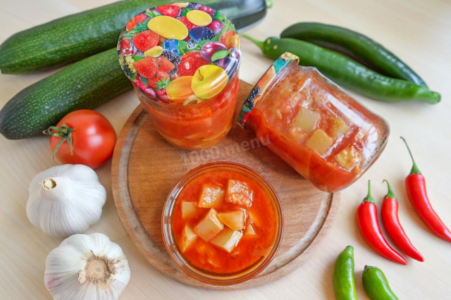 Кабачки в томате на зиму Кабачки в томате на зиму