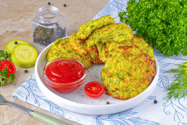 Оладьи в аэрогриле из кабачков Оладьи в аэрогриле из кабачков