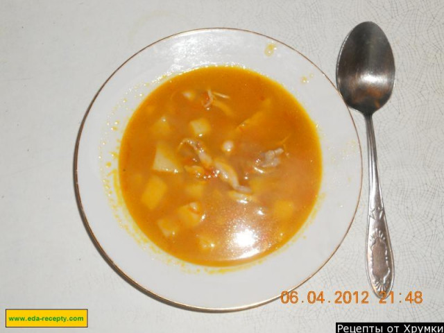 Суп с белой фасолью консервированной и морковью