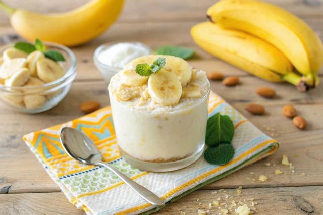 Домашняя творожная масса с бананом Домашняя творожная масса с бананом