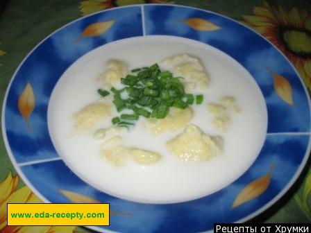 Суп молочный с картофельными клецками