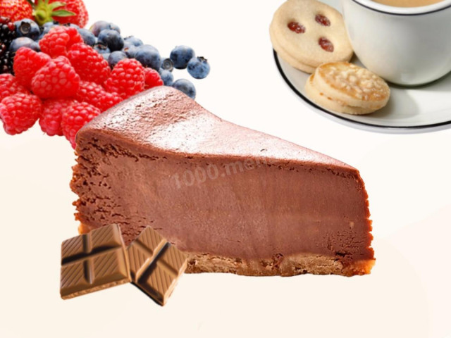 Шоколадный торт из печенья и творога с выпечкой