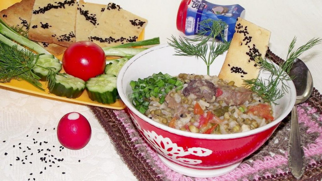 Машкичири из маша и риса с курдючным жиром