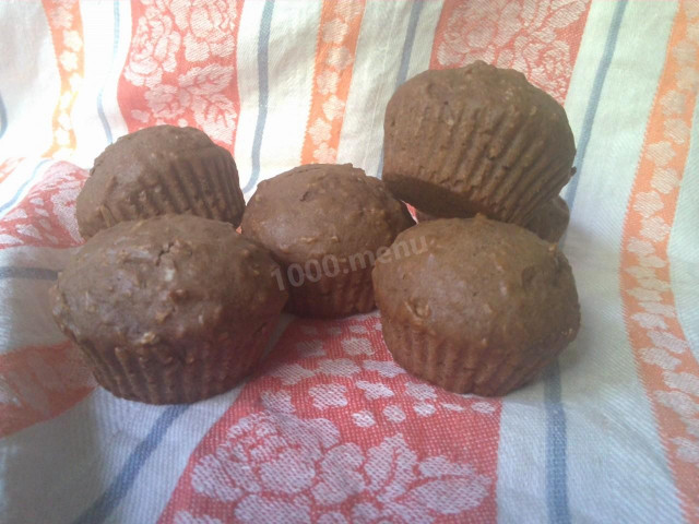 Шоколадные маффины с кокосом