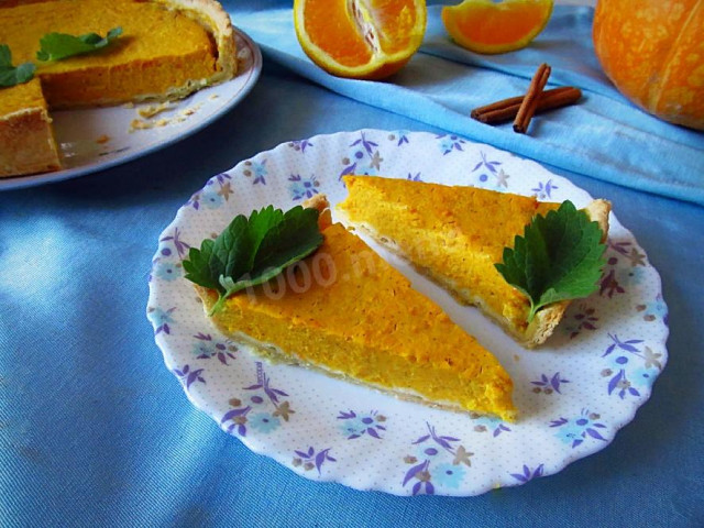 Тыквенно апельсиновый тарт