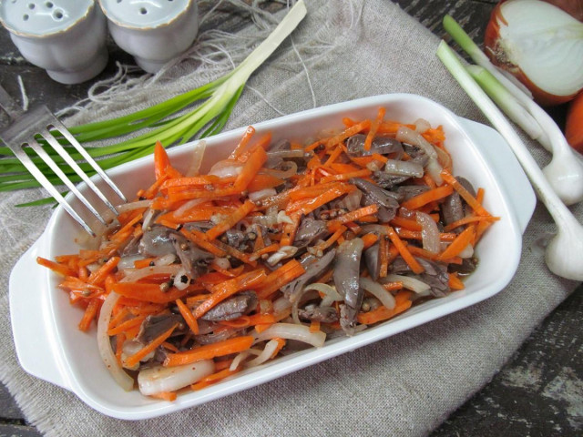 Салат с сердечками и морковью