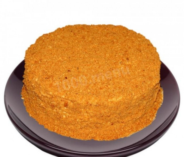 Торт рыжик со сметанным кремом