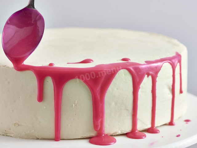 Розовая глазурь для торта