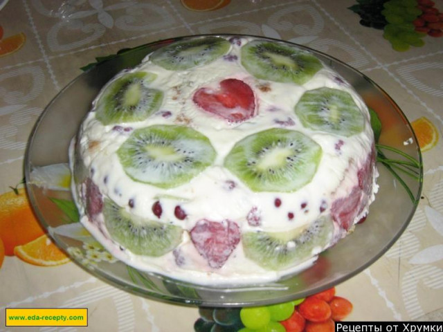 Летний торт с фруктами