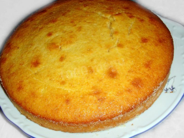 Апельсиновый кекс-пирог с манкой и безе