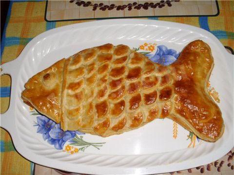 Пирог золотая рыбка рецепт с фото