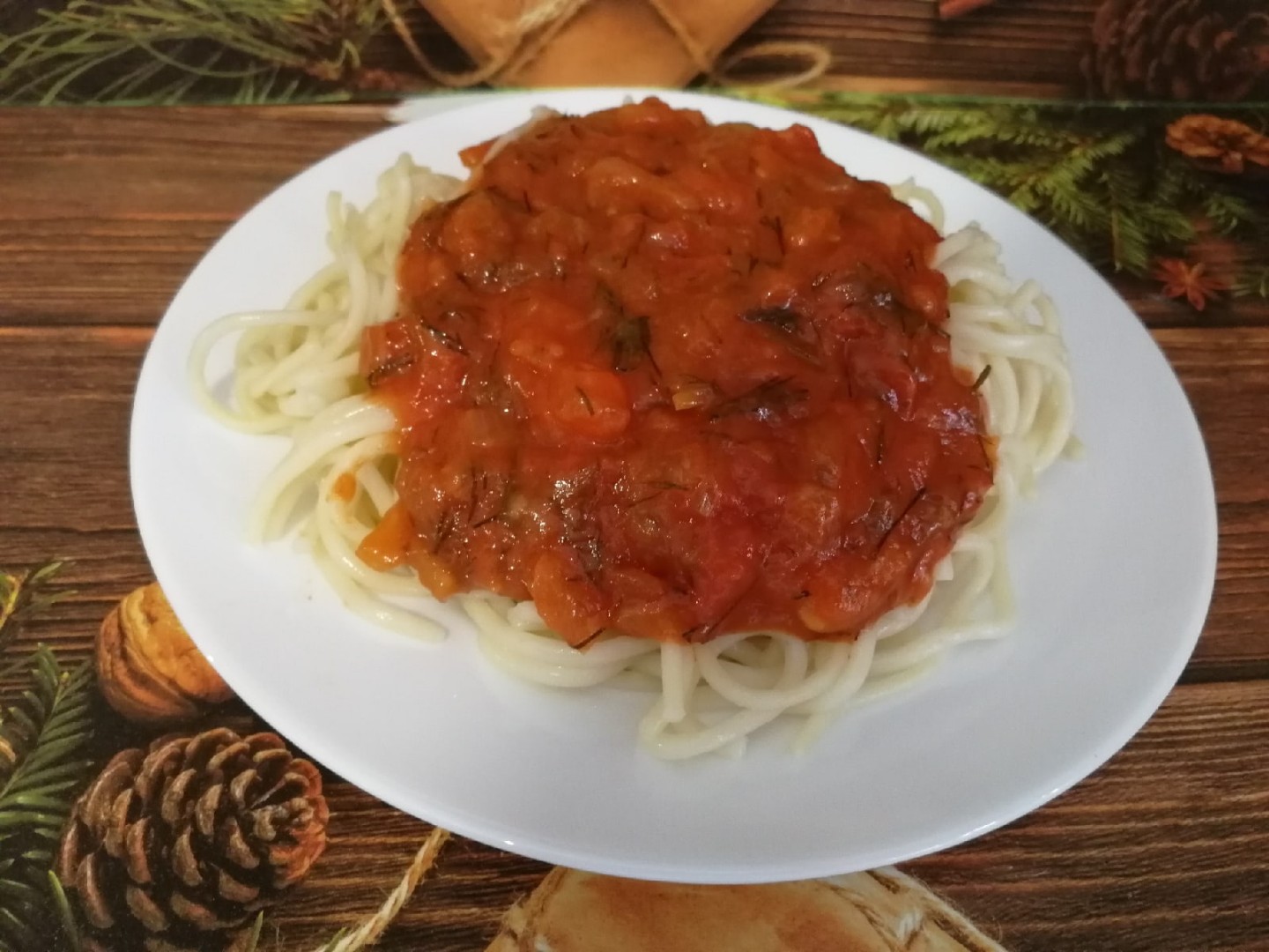 Фарш с томатной пастой для макарон