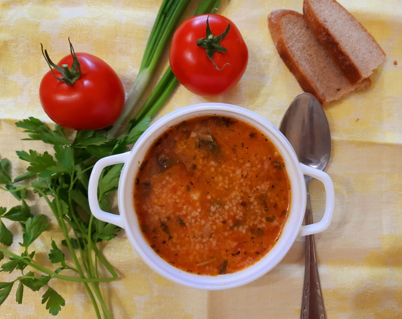 Овощной суп с томатами