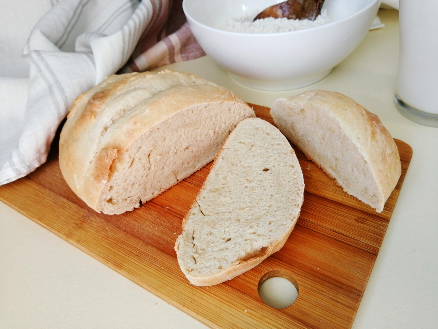 Ингредиенты для бездрожжевого хлеба на кефире