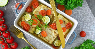 Филе минтая с овощами в духовке