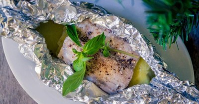 Филе судака с картошкой в фольге