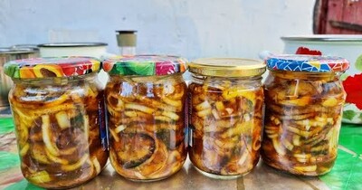 Закуска из баклажан с луком НА ЗИМУ