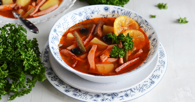 Суп солянка классическая с картошкой и колбасой