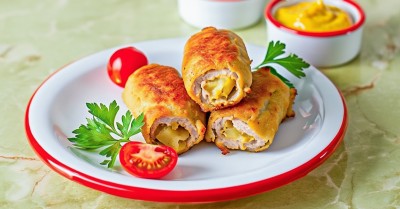 Свиные отбивные рулетики с начинкой из картофеля