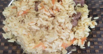 Плов свиной в мультиварке Redmond