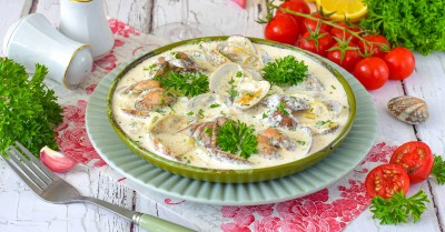 Ракушки клеммы вонголе в соусе