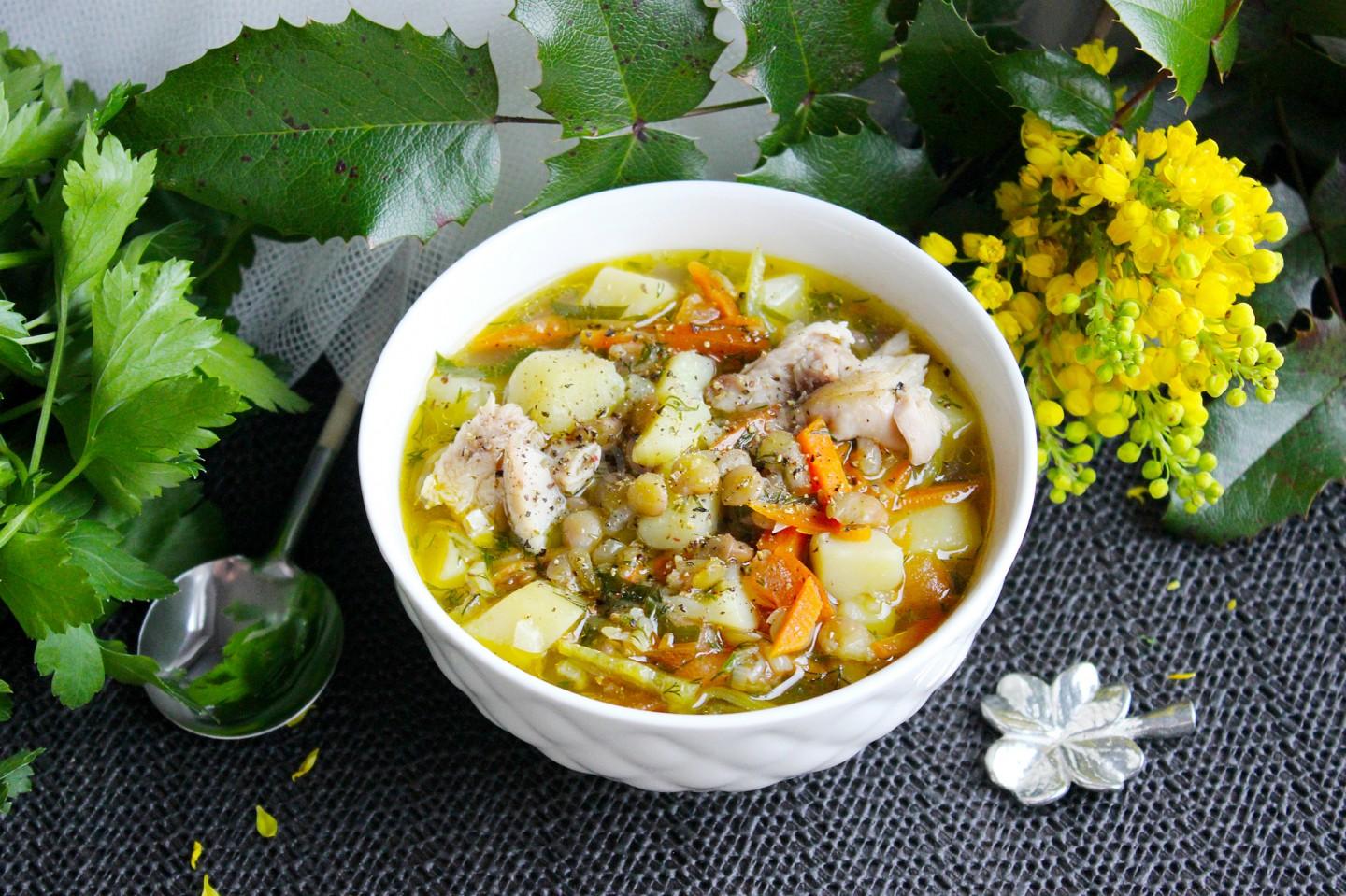 Суп Из Зеленой Чечевицы Фото