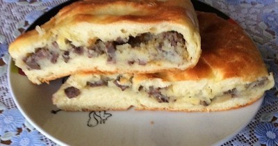 Пирог с ливером и картошкой
