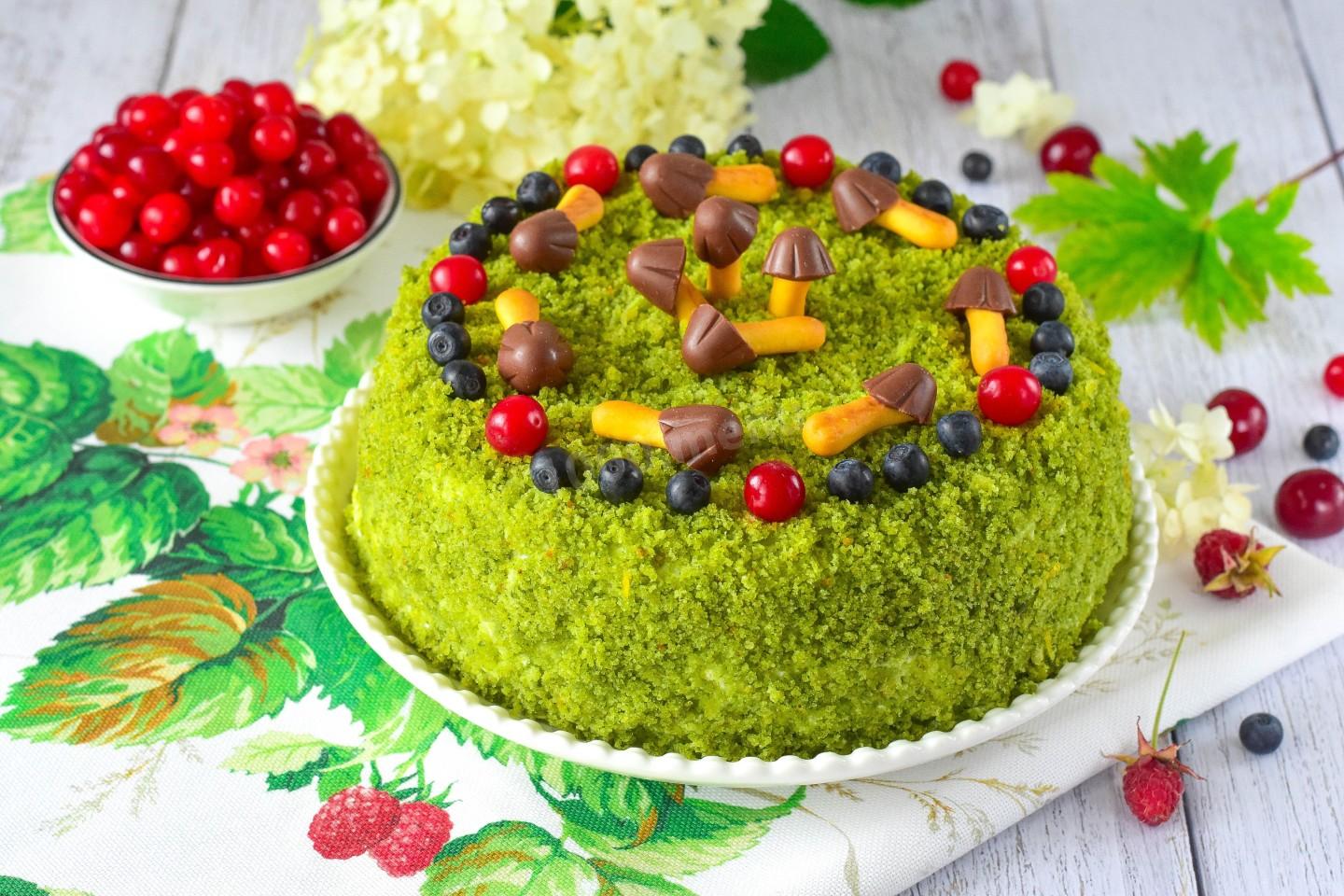 Зеленый торт рецепт фото пошагово и видео - 1000.menu