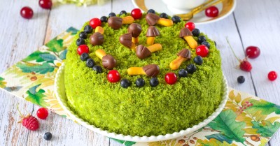 Зеленый торт