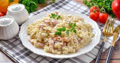 Птитим в сливочном соусе
