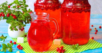 Компот из брусники на зиму